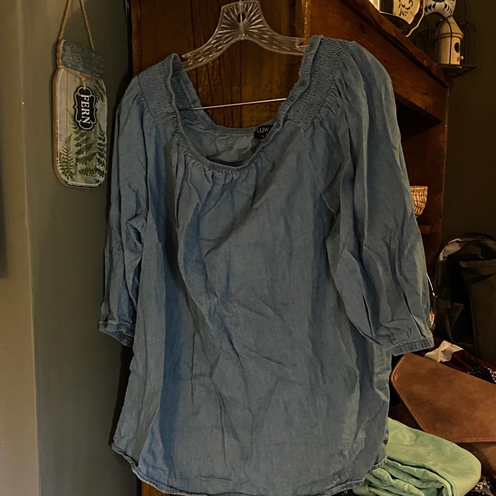 AUW Light Blue Women's Blouse
